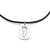 Footprint leather necklace